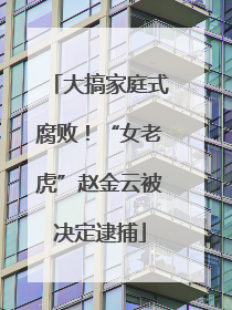 大搞家庭式腐败！“女老虎”赵金云被决定逮捕