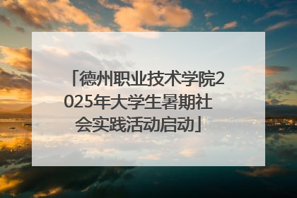 德州职业技术学院2025年大学生暑期社会实践活动启动