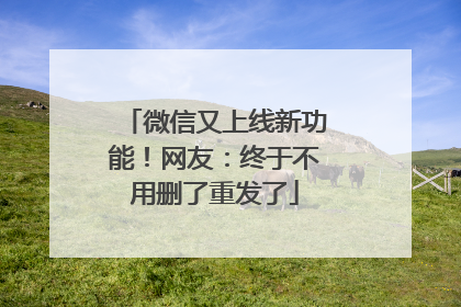 微信又上线新功能！网友：终于不用删了重发了