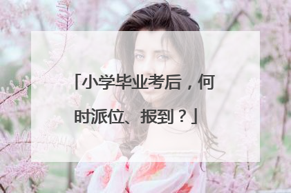 小学毕业考后，何时派位、报到？
