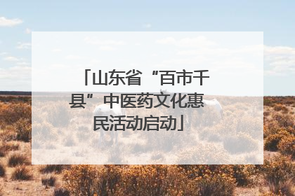 山东省“百市千县”中医药文化惠民活动启动