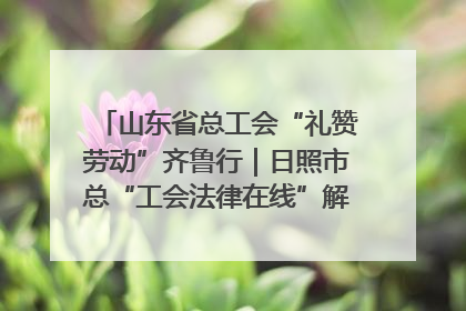 山东省总工会“礼赞劳动”齐鲁行｜日照市总“工会法律在线”解决职工愁“薪”事