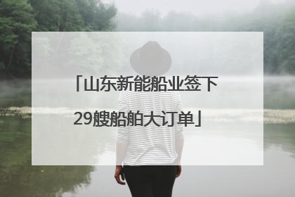 山东新能船业签下29艘船舶大订单
