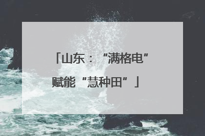 山东：“满格电”赋能“慧种田”