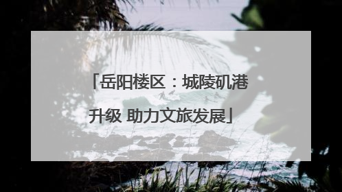 岳阳楼区：城陵矶港升级 助力文旅发展