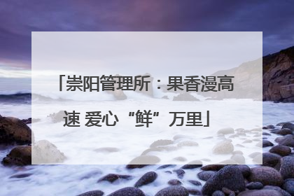 崇阳管理所：果香漫高速 爱心“鲜”万里