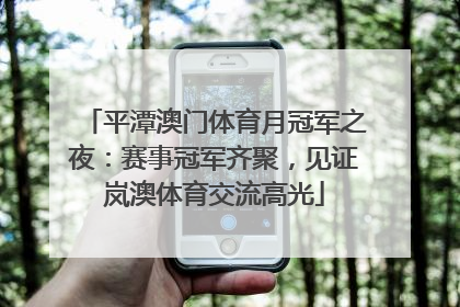 平潭澳门体育月冠军之夜：赛事冠军齐聚，见证岚澳体育交流高光