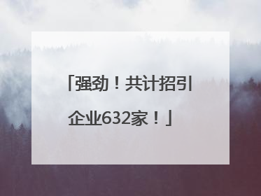 强劲！共计招引企业632家！