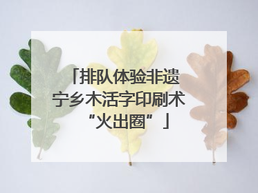 排队体验非遗 宁乡木活字印刷术“火出圈”