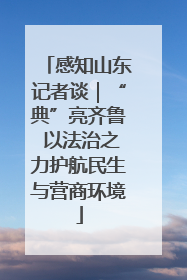 感知山东记者谈｜“典”亮齐鲁 以法治之力护航民生与营商环境
