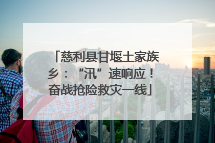 慈利县甘堰土家族乡：“汛”速响应！奋战抢险救灾一线