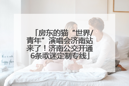 房东的猫“世界/青年”演唱会济南站来了！济南公交开通6条歌迷定制专线