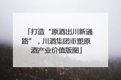打造“原酒出川新通路”，川酒集团重塑原酒产业价值版图