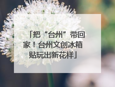 把“台州”带回家！台州文创冰箱贴玩出新花样