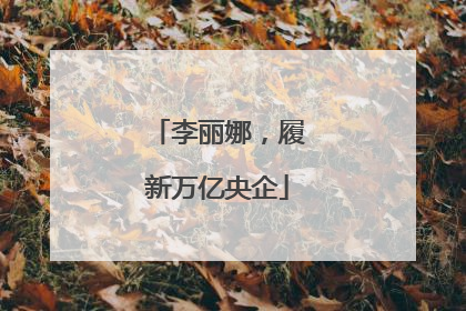李丽娜，履新万亿央企