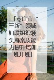枣庄市“三新”领域妇联组织领头雁素质能力提升培训班开班