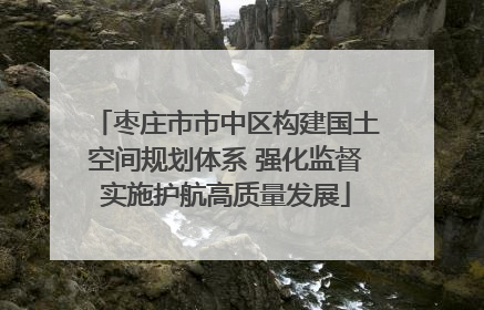 枣庄市市中区构建国土空间规划体系 强化监督实施护航高质量发展