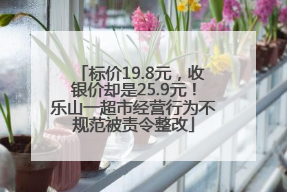 标价19.8元，收银价却是25.9元！乐山一超市经营行为不规范被责令整改