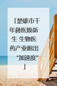 楚雄市千年彝医焕新生 生物医药产业跑出“加速度”