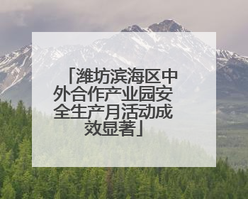 潍坊滨海区中外合作产业园安全生产月活动成效显著