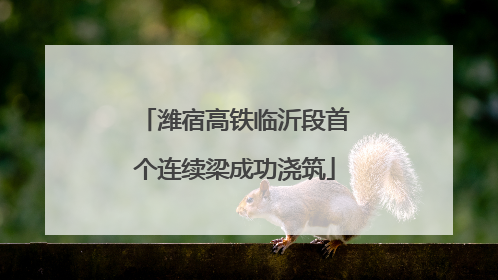 潍宿高铁临沂段首个连续梁成功浇筑