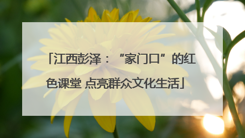 江西彭泽：“家门口”的红色课堂 点亮群众文化生活