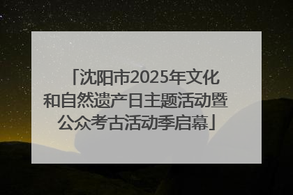 沈阳市2025年文化和自然遗产日主题活动暨公众考古活动季启幕