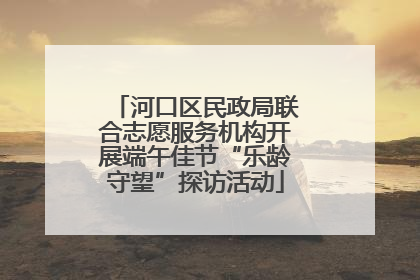 河口区民政局联合志愿服务机构开展端午佳节“乐龄守望”探访活动