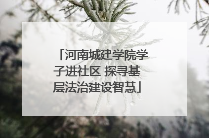 河南城建学院学子进社区 探寻基层法治建设智慧