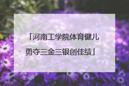 河南工学院体育健儿勇夺三金三银创佳绩