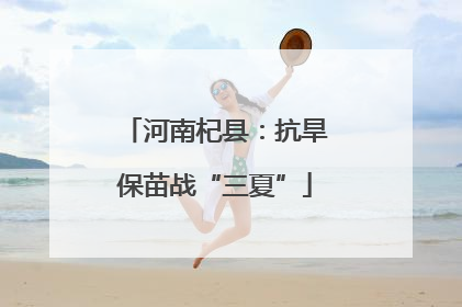 河南杞县：抗旱保苗战“三夏”