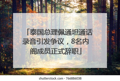 泰国总理佩通坦通话录音引发争议，8名内阁成员正式辞职