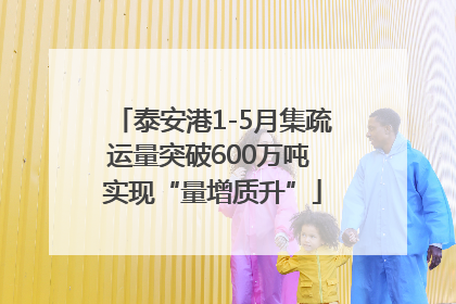 泰安港1-5月集疏运量突破600万吨 实现“量增质升”