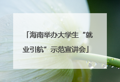 海南举办大学生“就业引航”示范宣讲会