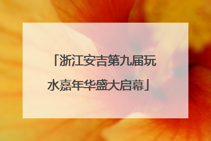 浙江安吉第九届玩水嘉年华盛大启幕