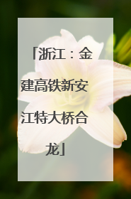 浙江：金建高铁新安江特大桥合龙
