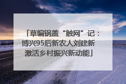 草编锅盖“触网”记：博兴95后新农人刘建新激活乡村振兴新动能