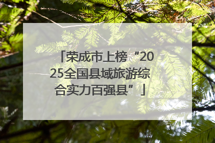 荣成市上榜“2025全国县域旅游综合实力百强县”
