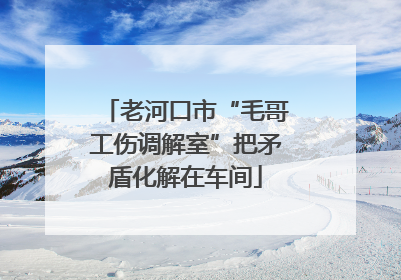 老河口市“毛哥工伤调解室”把矛盾化解在车间
