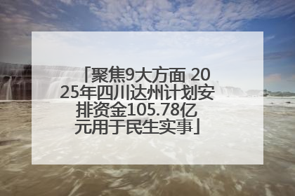 聚焦9大方面 2025年四川达州计划安排资金105.78亿元用于民生实事