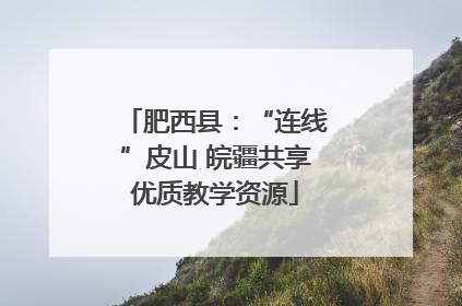 肥西县：“连线”皮山 皖疆共享优质教学资源