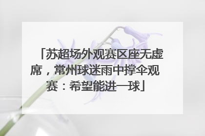 苏超场外观赛区座无虚席，常州球迷雨中撑伞观赛：希望能进一球