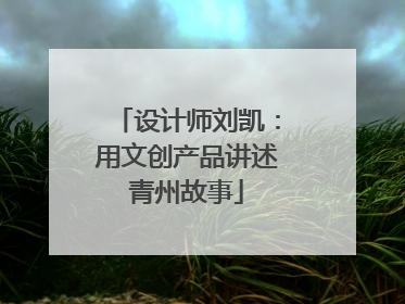 设计师刘凯：用文创产品讲述青州故事