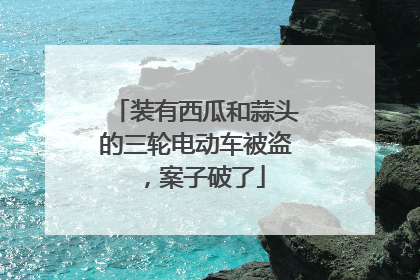 装有西瓜和蒜头的三轮电动车被盗，案子破了