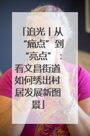 追光丨从“痛点”到“亮点”：看文昌街道如何绣出村居发展新图景