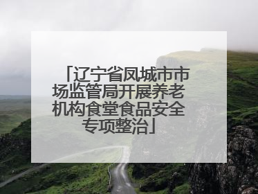 辽宁省凤城市市场监管局开展养老机构食堂食品安全专项整治