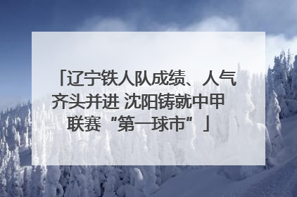 辽宁铁人队成绩、人气齐头并进 沈阳铸就中甲联赛“第一球市”