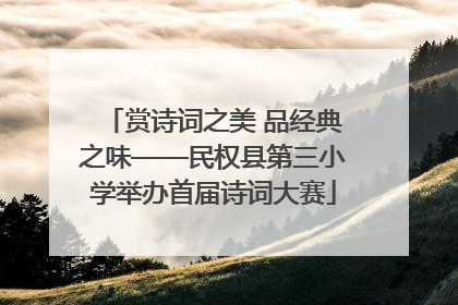 赏诗词之美 品经典之味——民权县第三小学举办首届诗词大赛
