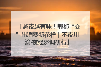 越夜越有味！郫都“变”出消费新花样｜不夜川渝·夜经济调研行
