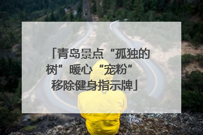 青岛景点“孤独的树”暖心“宠粉” 移除健身指示牌